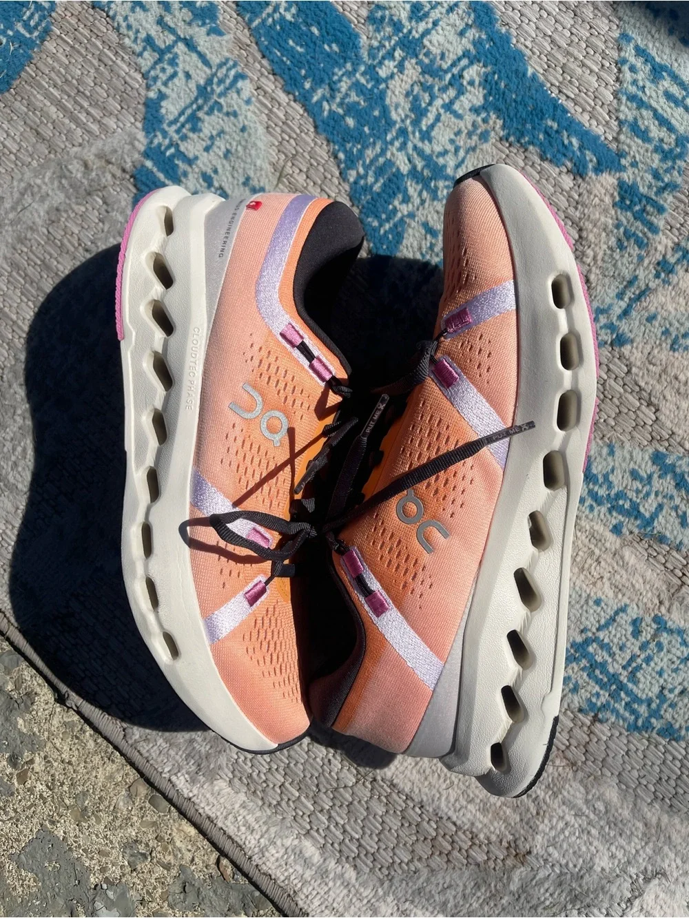 On Running Womens Cloudsurfer 2 Tangerine Ivory Size 9